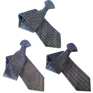 Purple Silver Grey Aztec Clip On Ties