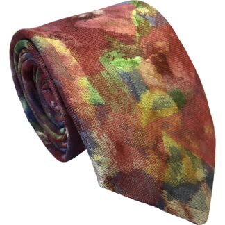 Adult Mens 100% Polyester Monet Inspired Tie Pastel Colours Expressionism Vintage