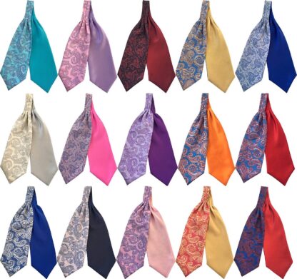 Men's Paisley Satin Self-Tie Ascot Cravats