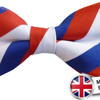 Madie In Britian Patriotic Red White and Blue Mens Bow Tie France USA
