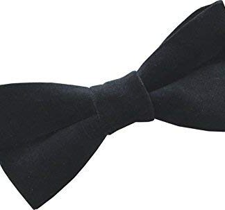 100% Cotton Velvet Black Bow Tie