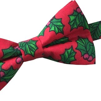 Christmas Holly Cotton Bow Ties