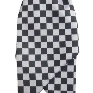 Ladies Police Cravat Black and White Check