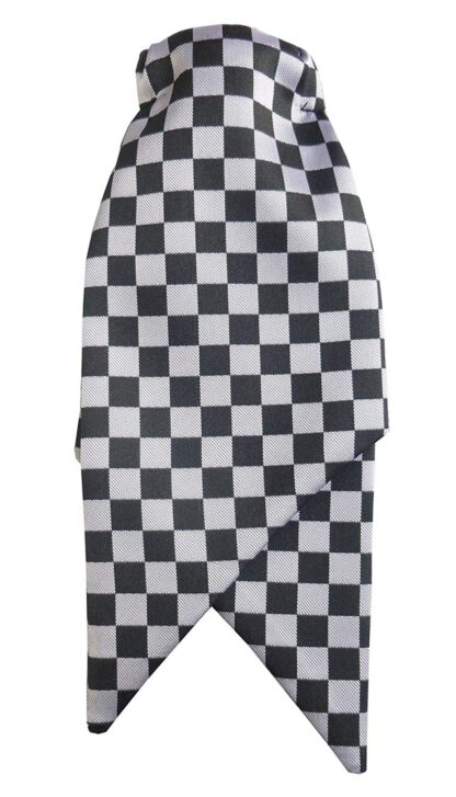 Ladies Police Cravat Black and White Check