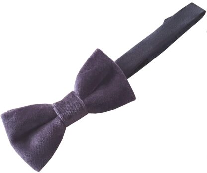 Mens 100% Cotton Purple VELVET Bow Tie