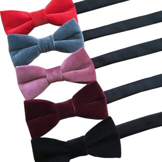 Men's 100% Cotton Velvet Bow Ties
