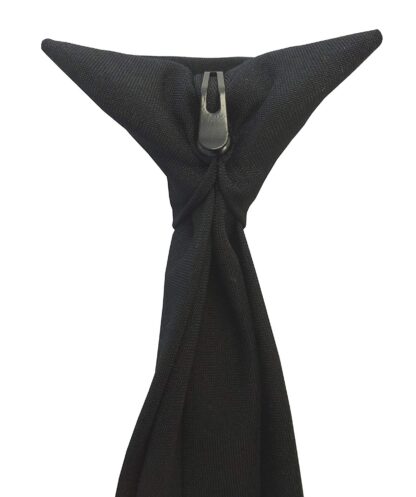 Mens Black Clip On Neck Tie (Security Workwear) - Image 4