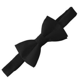 Mens Black Satin Bow Tie by Great British Tie Club