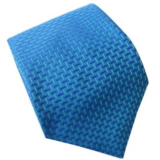 Mens Blue & Green Patterned Clip On Tie