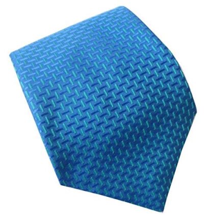 Mens Blue & Green Patterned Clip On Tie