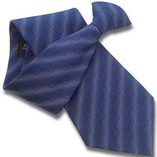 Mens Clip On Tie (Navy Purple Lilac Gradient Stripe)