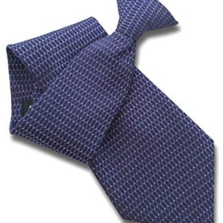 Mens Clip On Tie (Purple & Navy Rectangular Pattern)