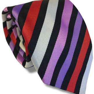 Mens Coloured Stripe Neck Tie