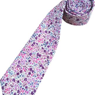 Mens Cotton Floral Print Neck Tie