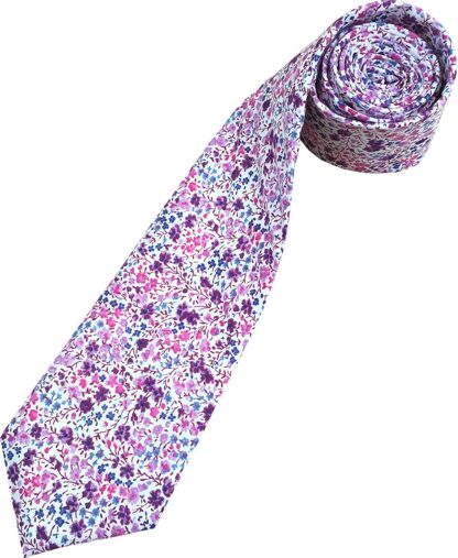 Mens Cotton Floral Print Neck Tie