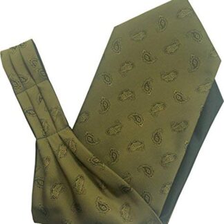 Mens Gold Paisley Ascot Cravat