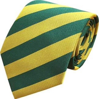 Mens Green & Gold Striped Neck Tie Team Australia Colours