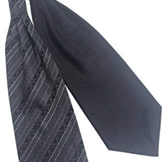 Mens Grey Patterned Ascot Cravat