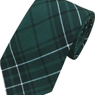Mens Maclean Hunting Green Tartan Neck Tie
