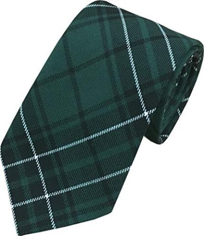 Mens Maclean Hunting Green Tartan Neck Tie