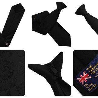 Mens Paisley Clip-On Neck Ties