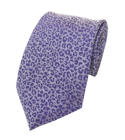 Mens Premium Fashion Purple Silver Woven Tie