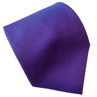 Mens Purple Diamond Check Clip-On Tie