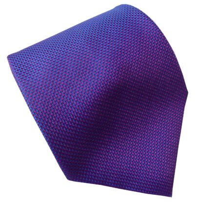 Mens Purple Diamond Check Clip-On Tie