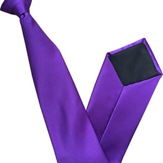 Mens Purple Satin Clip On Tie - GBTC