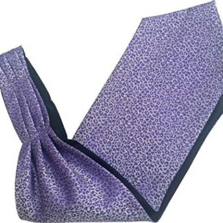 Mens Purple & Silver Patterned Ascot Cravat
