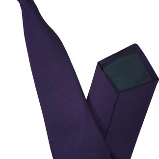 Mens Purple Woven Clip On Neck Tie