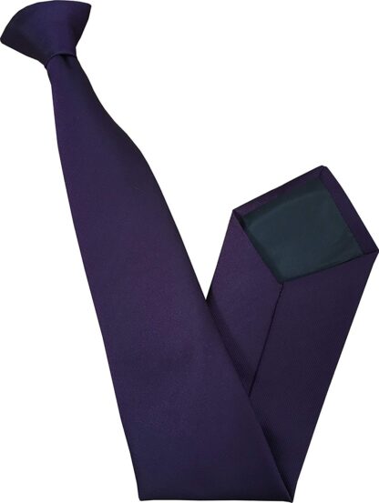 Mens Purple Woven Clip On Neck Tie