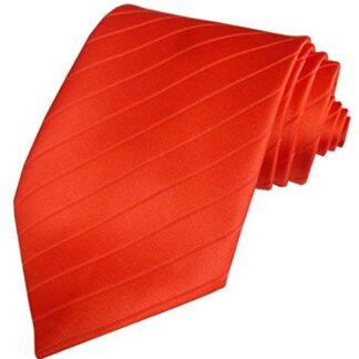 Mens Red Striped Neck Tie
