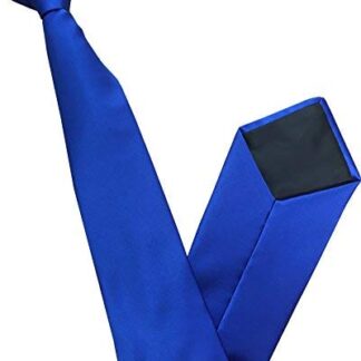 Mens Royal Blue 100% Satin Clip On Tie GBTC