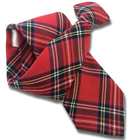 Mens Royal Stewart Tartan Clip On Tie