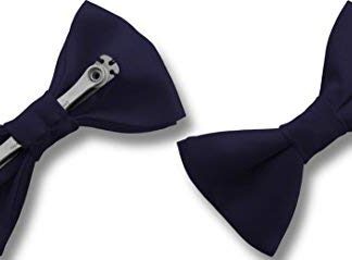 Mens Satin Clip-On Bow Ties