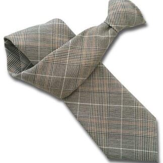 Mens Tweed Clip-On Tie (Prince of Wales Check)