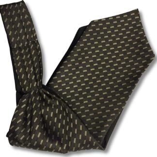 Mens 'Under Shirt' Ascot Cravat (Taupe & Beige Dash Stripe)