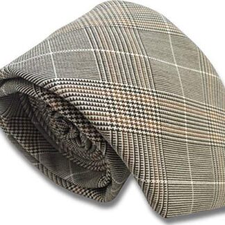 Mens Woven Tweed Check Tie (Prince of Wales Check)
