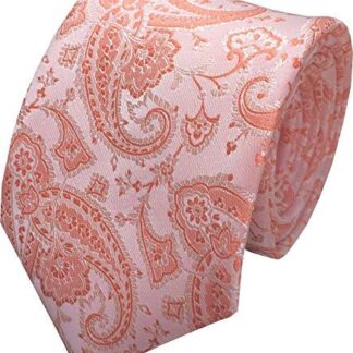 Orange & Cream Paisley Neck Tie