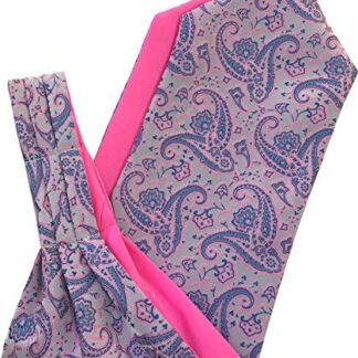 Paisley Satin Self-Tie Ascot Cravat (Lilac & Cerise Pink)