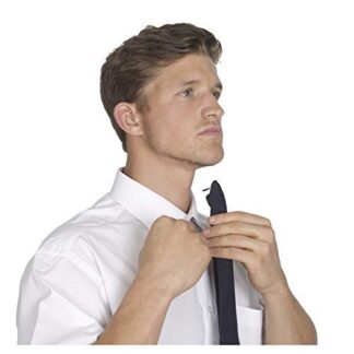 Plain Black Mens Clip-on Tie