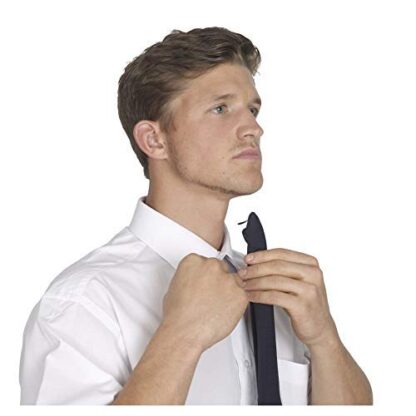 Plain Black Mens Clip-on Tie