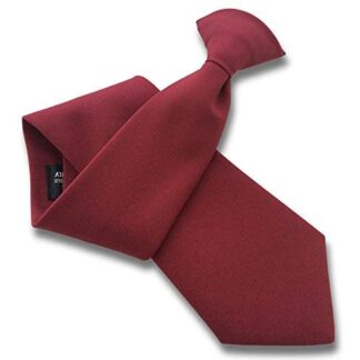 Plain Burgundy Clip-On Neck Tie Security Workwear