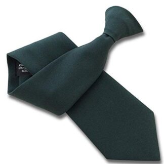 Plain Matt Bottle Green Clip-On Neck Tie Security Workwear