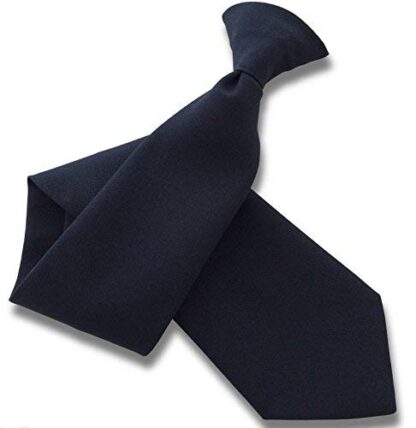 Plain Matt Navy Clip On Neck Tie Security Workwear