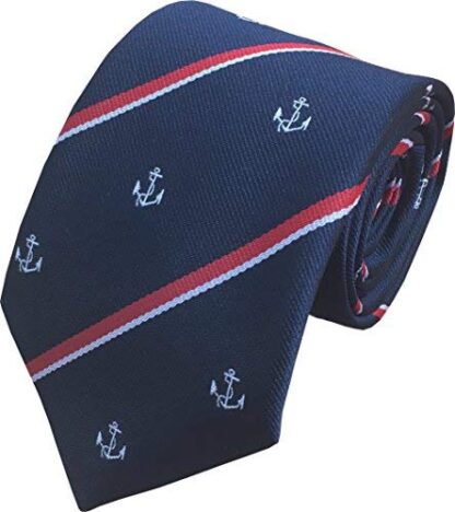 Royal Navy Anchor & Stripe Regimental Tie