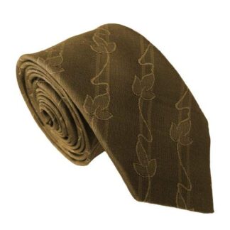 Silk Bronze Leaf Fashion Tie