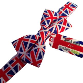 Union Jack Flag Bow Tie