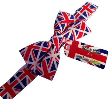 Union Jack Flag Bow Tie